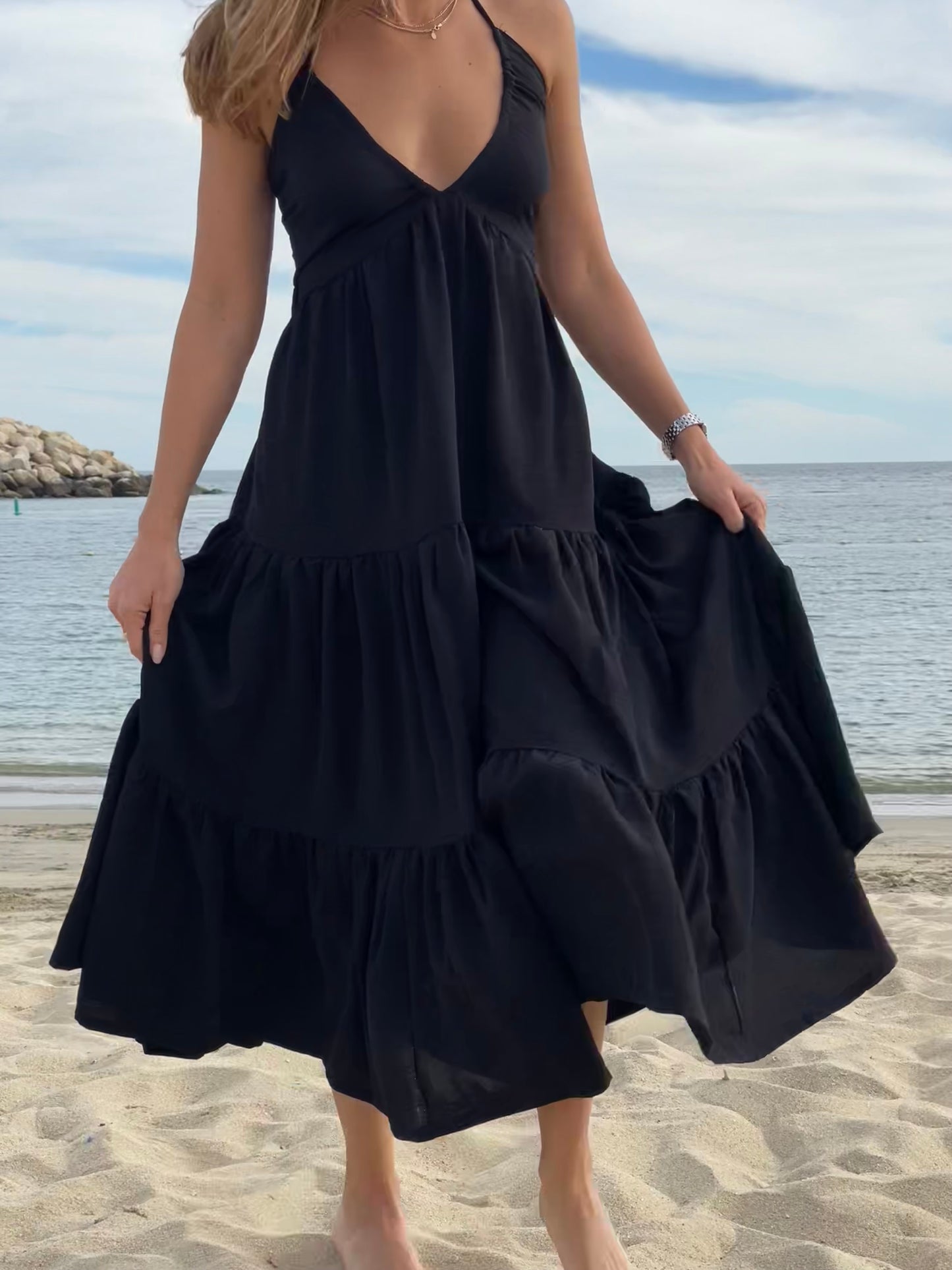 Vestido Esmeralda Negro