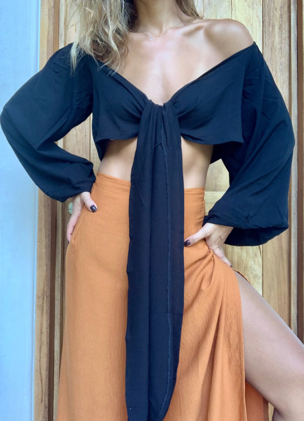 Camisa Gitana Negra