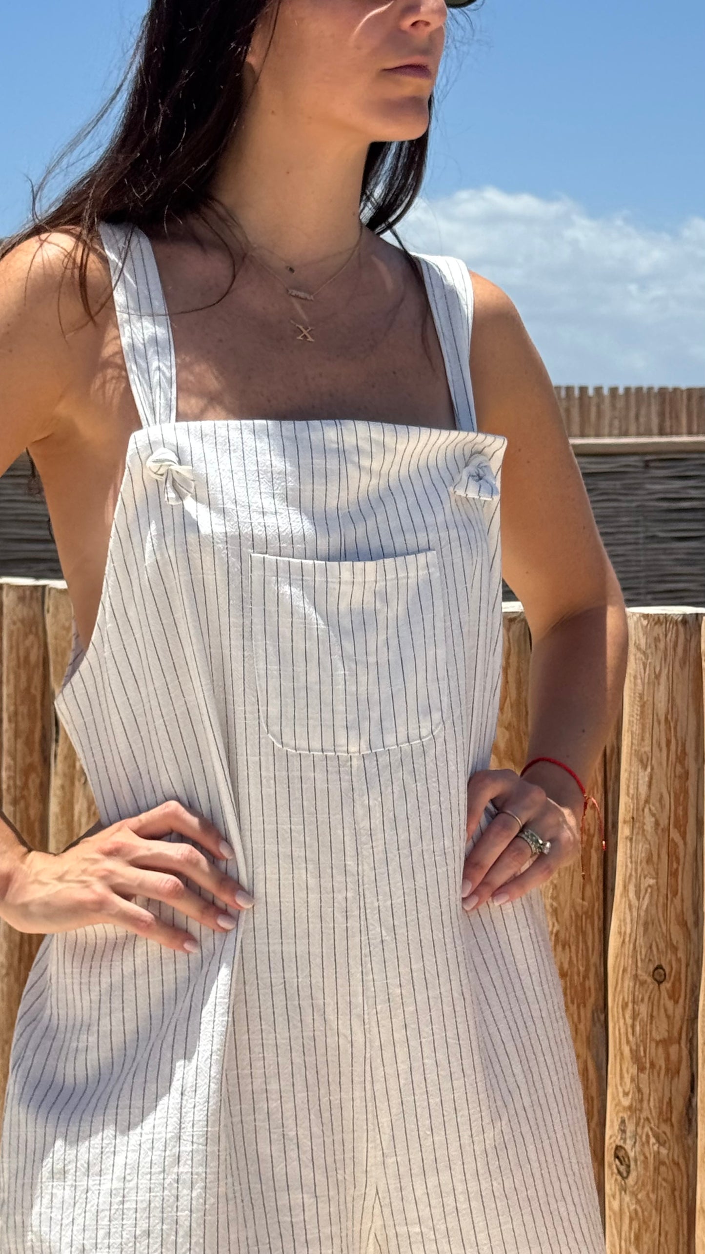 Jumpsuit bicicletero rayas