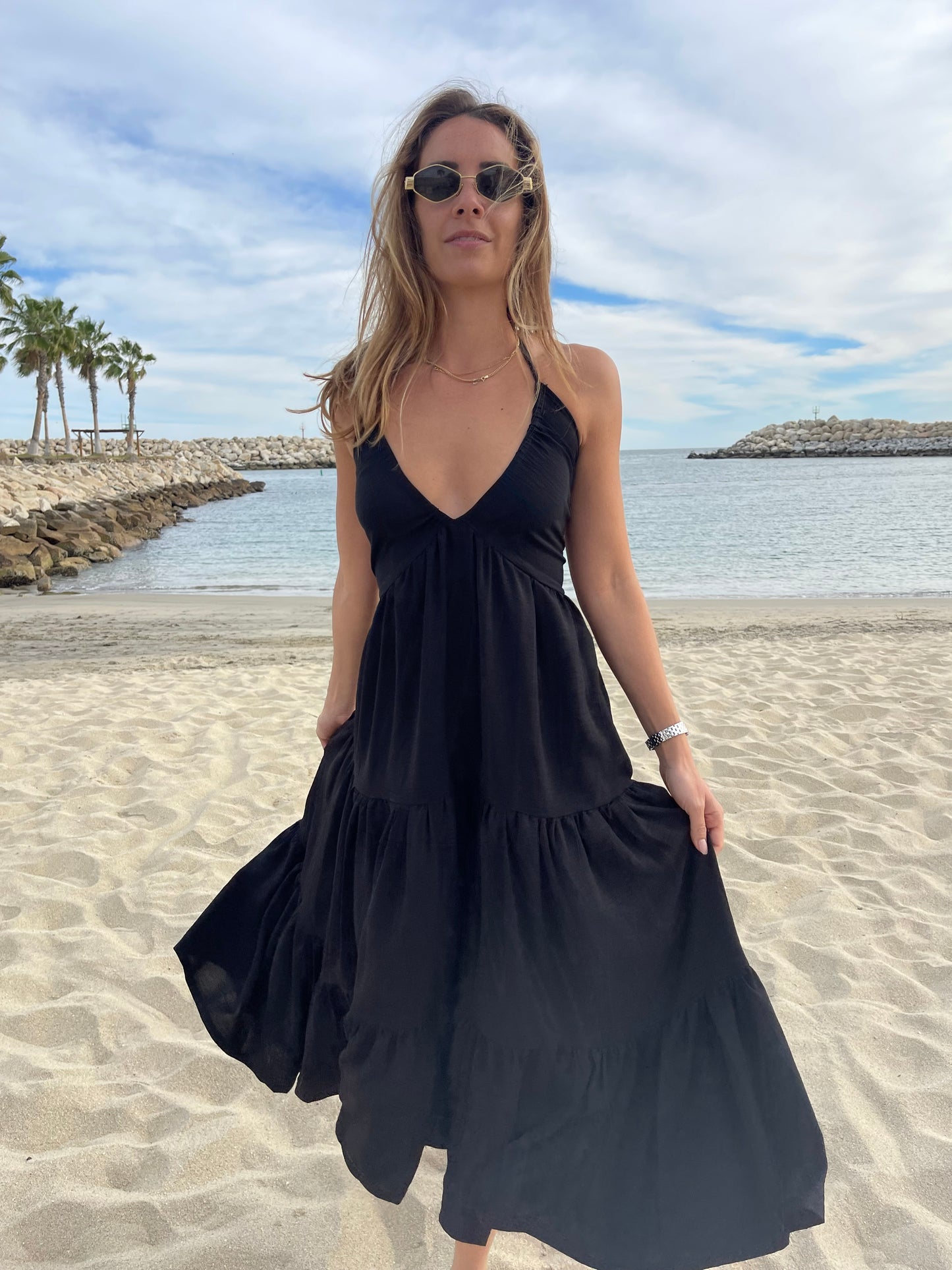 Vestido Esmeralda Negro