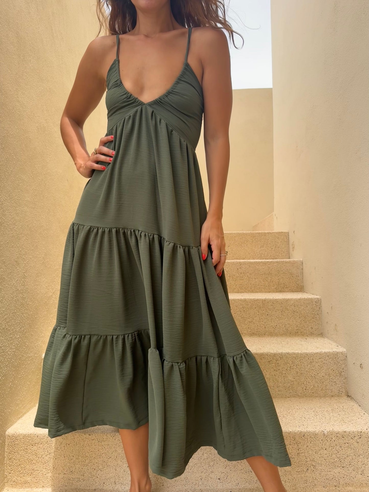 Vestido Esmeralda Militar