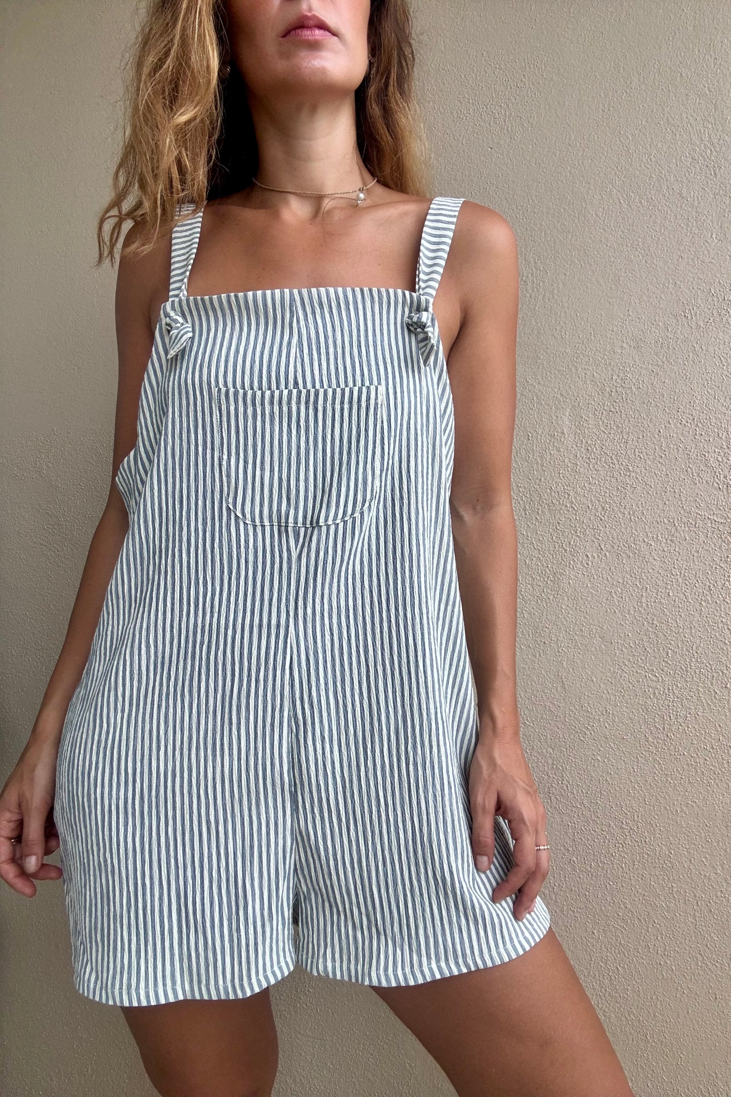 Jumpsuit bicicletero rayas