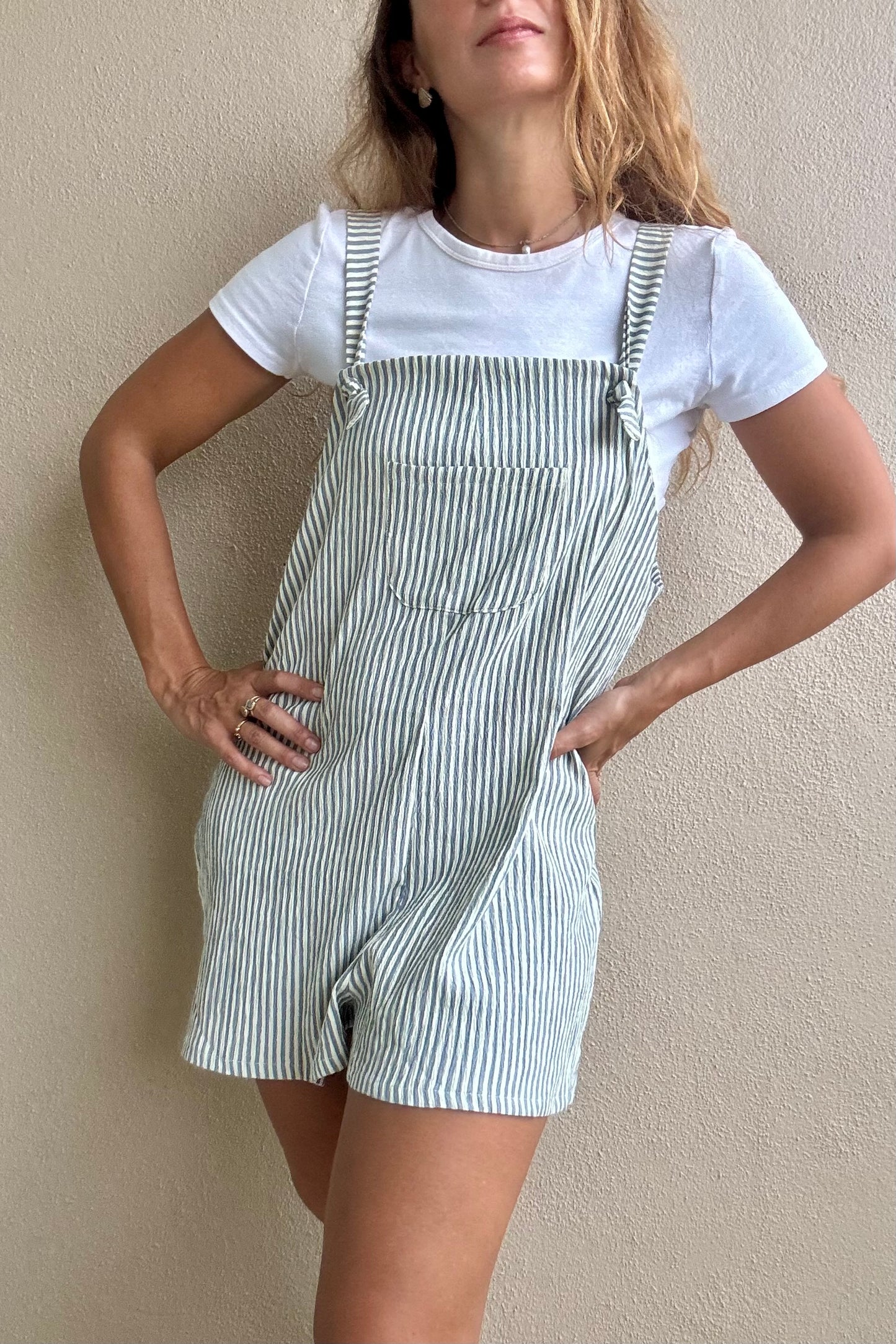 Jumpsuit bicicletero rayas