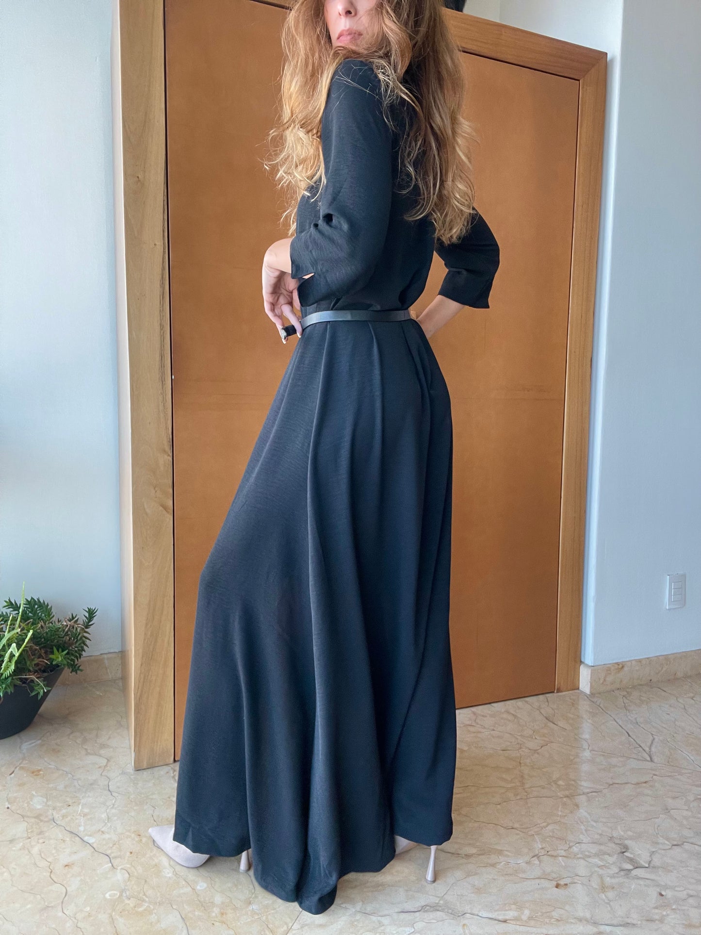 Vestido Camisero Negro