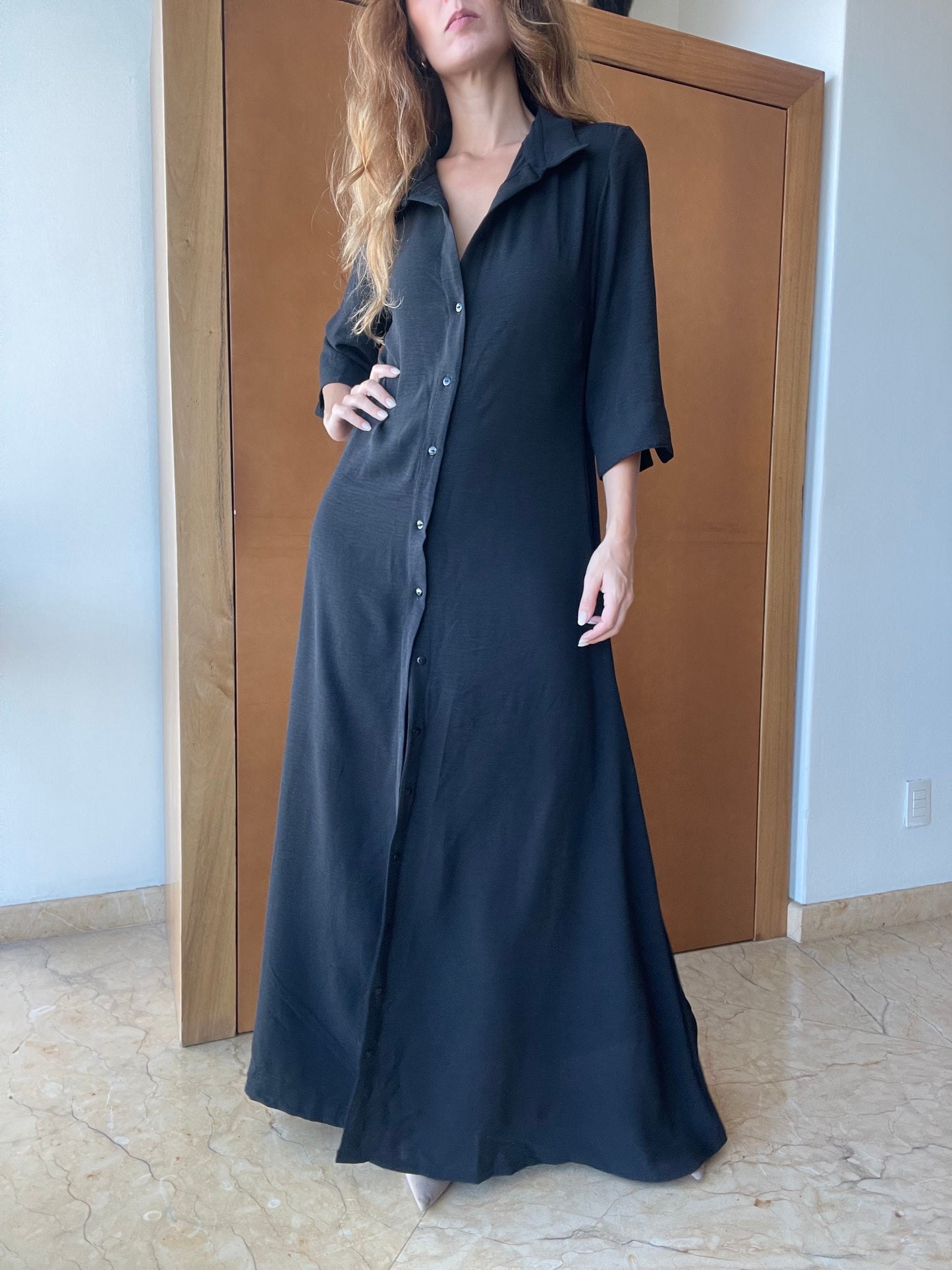 Vestido Camisero Negro