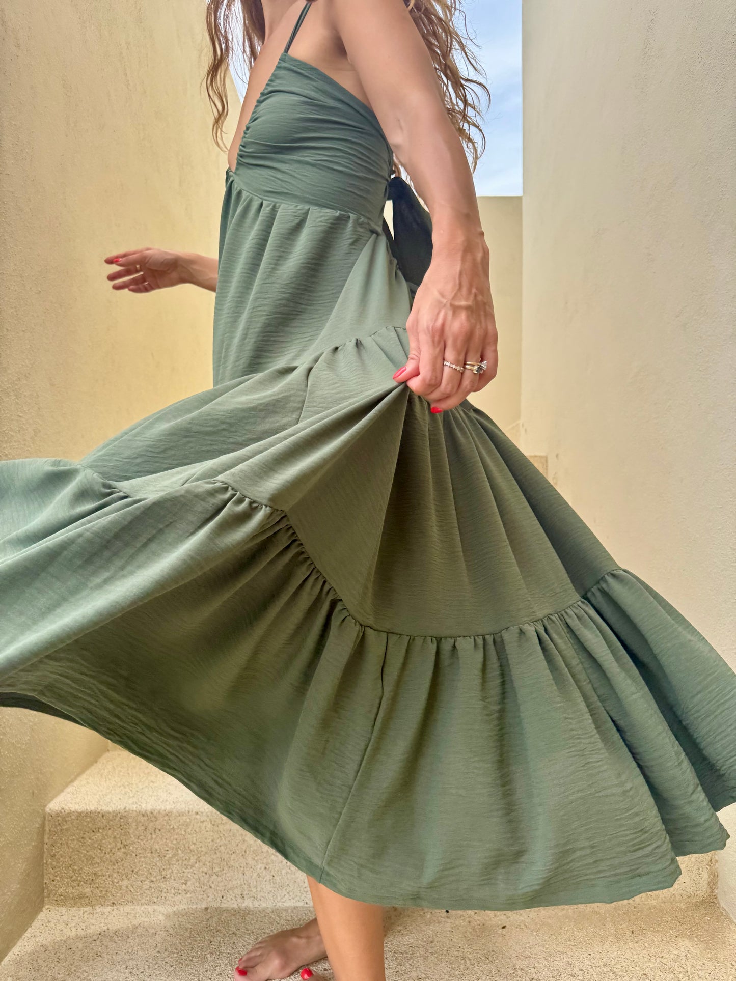 Vestido Esmeralda Militar