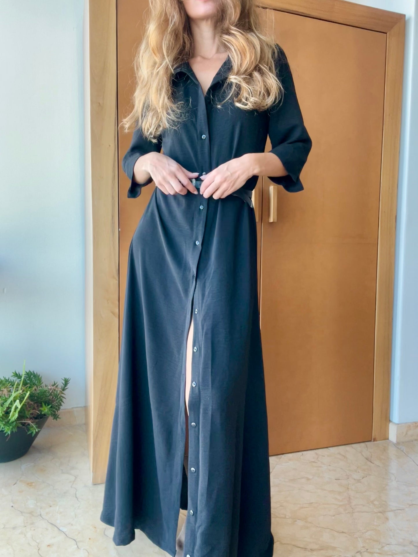 Vestido Camisero Negro