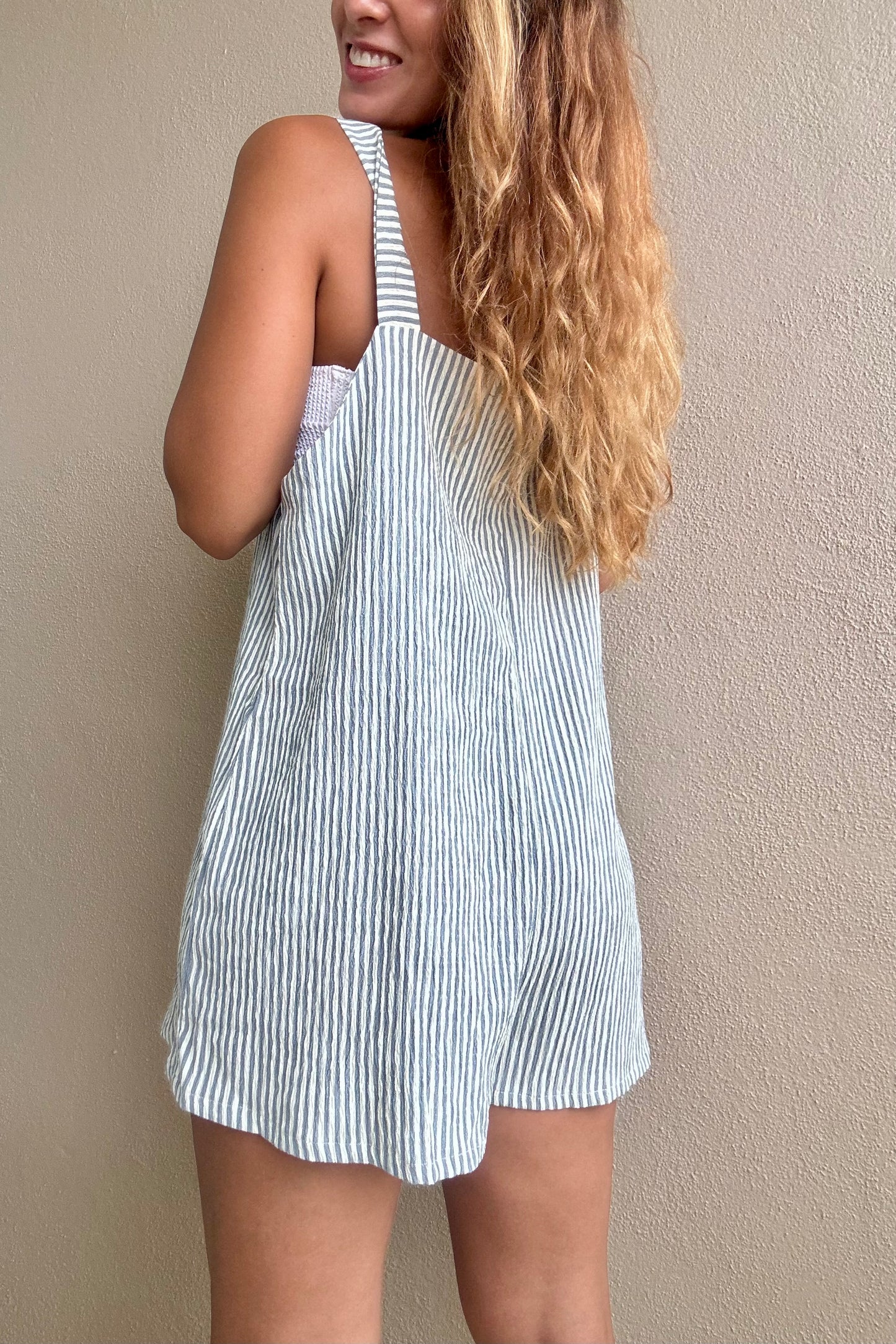 Jumpsuit bicicletero rayas