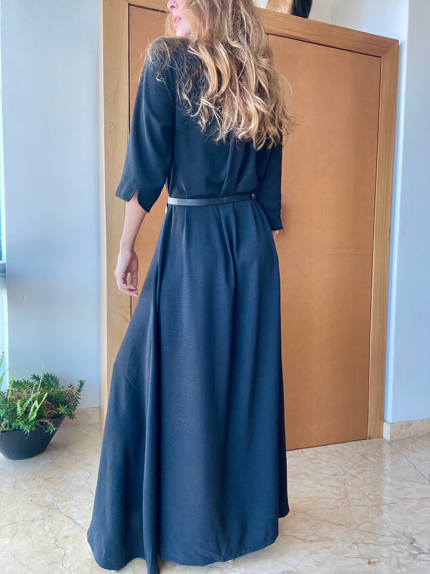 Vestido Camisero Negro