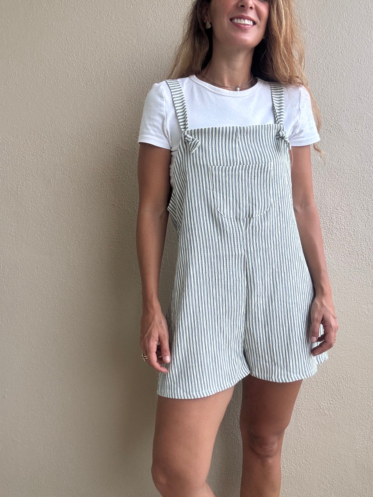 Jumpsuit bicicletero rayas