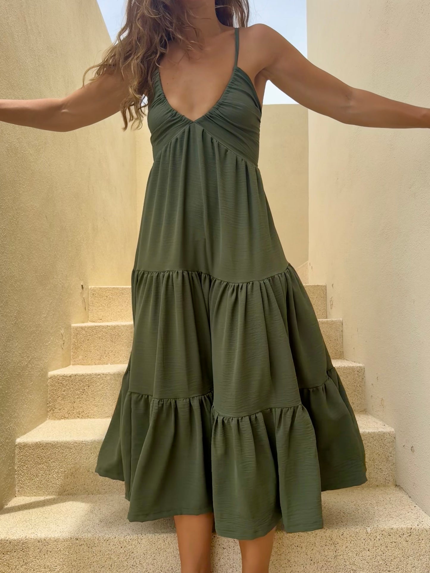 Vestido Esmeralda Militar