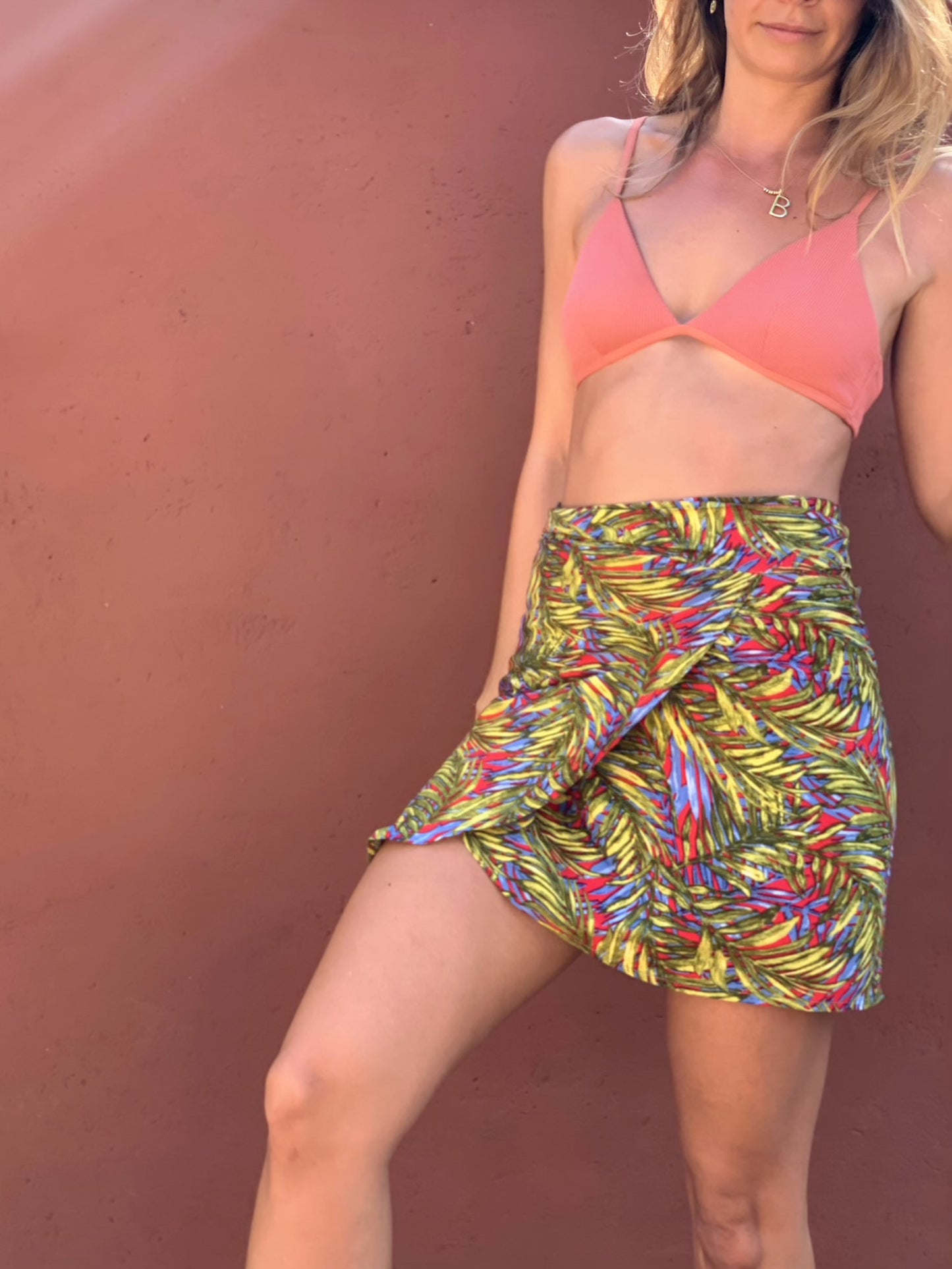 Falda Pareo Mini selva roja