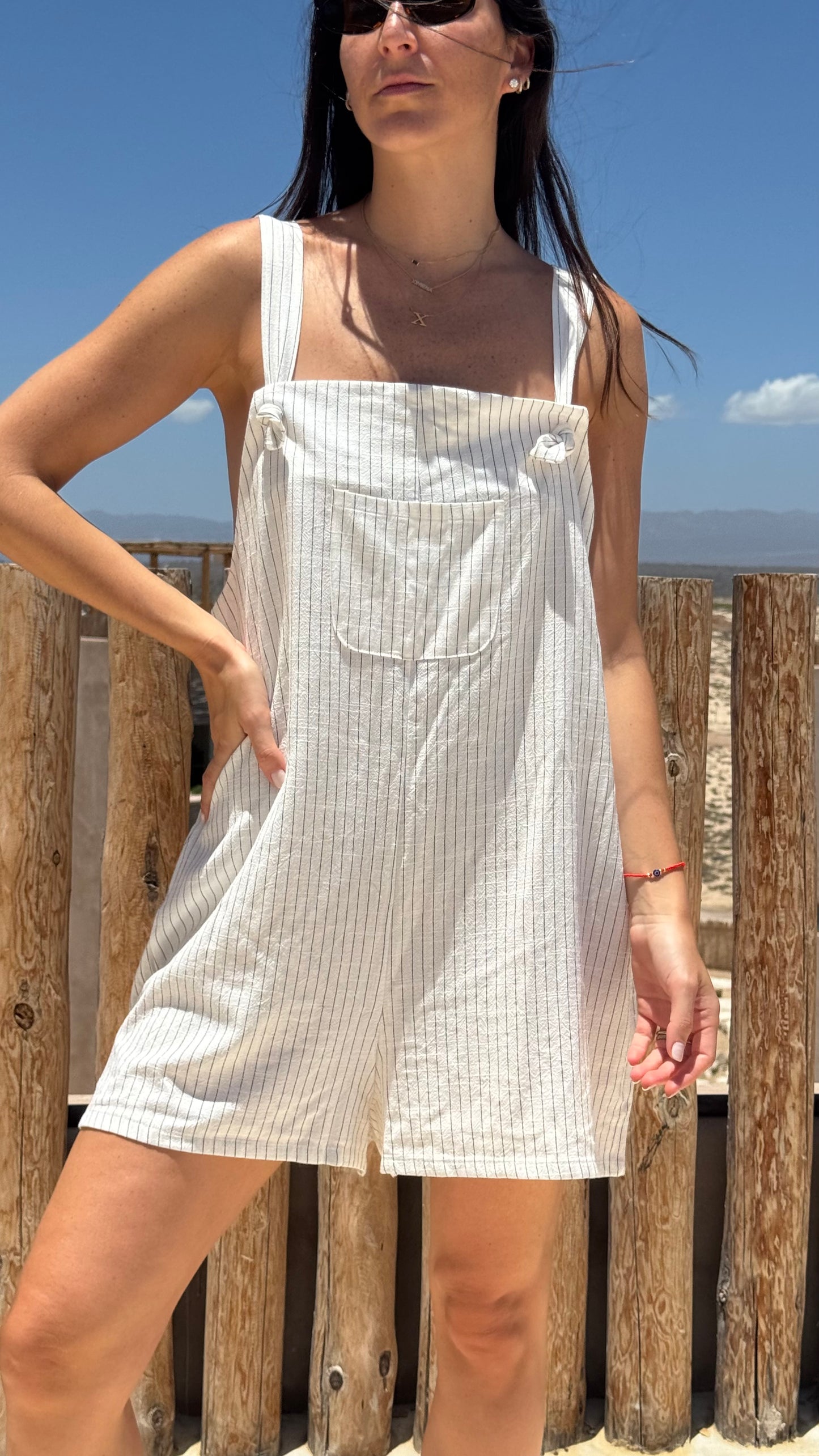 Jumpsuit bicicletero rayas