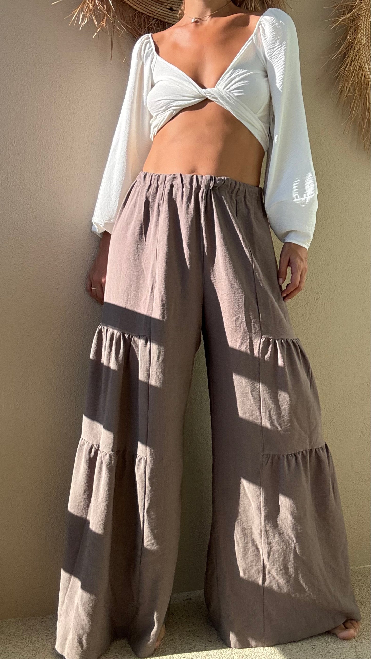 Pantalón Flow Taupe
