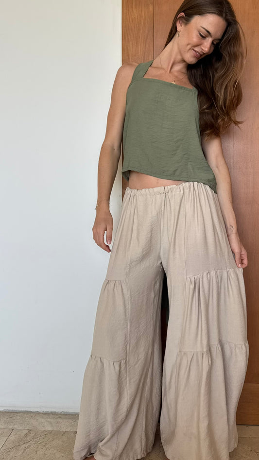 Pantalon Flow Beige