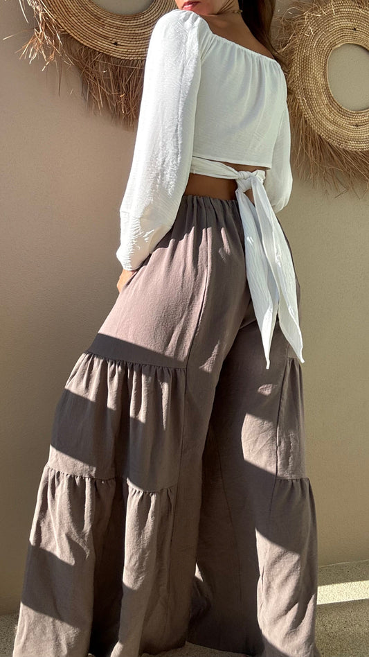 Pantalón Flow Taupe