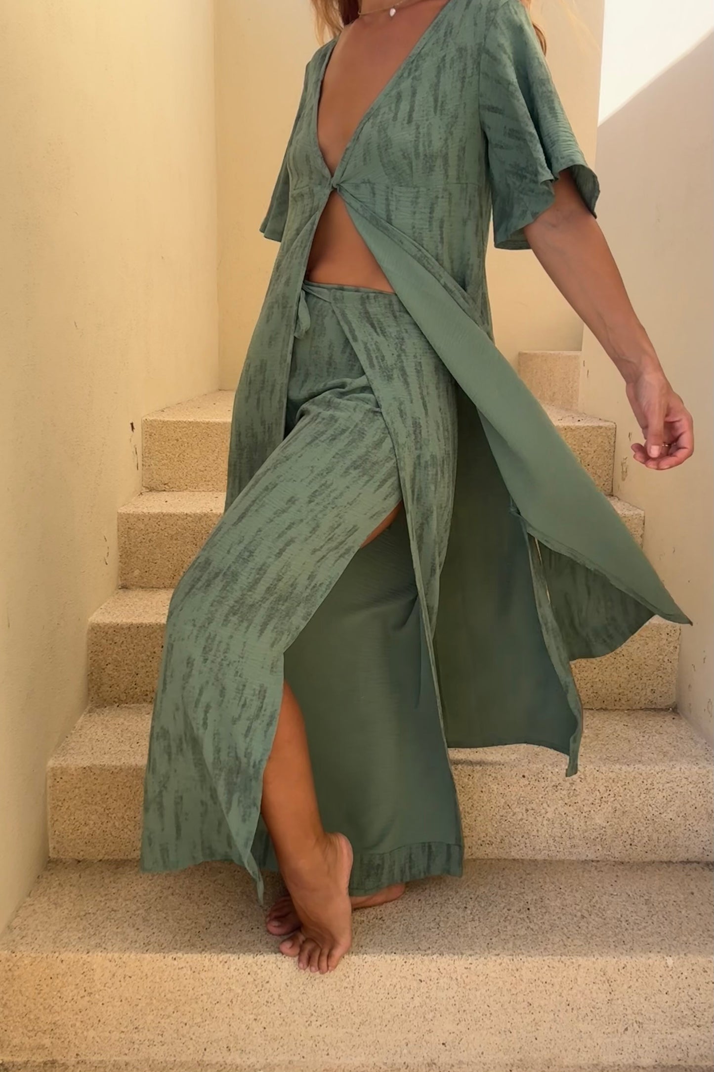 Pantalón Kai Verde Jaspe