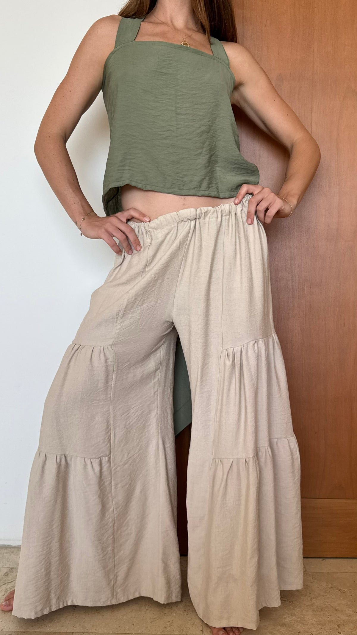 Pantalon Flow Beige
